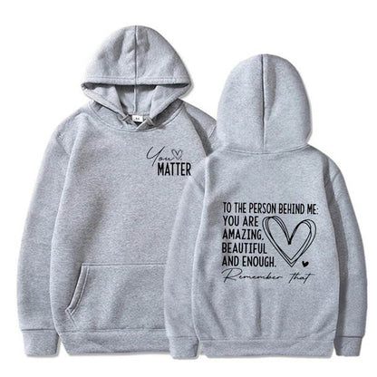 SingerLetter Print Hooded Sweatshirt Unisex Long Sleeve Casual Top Jacket - IntuitiveEncBoutique