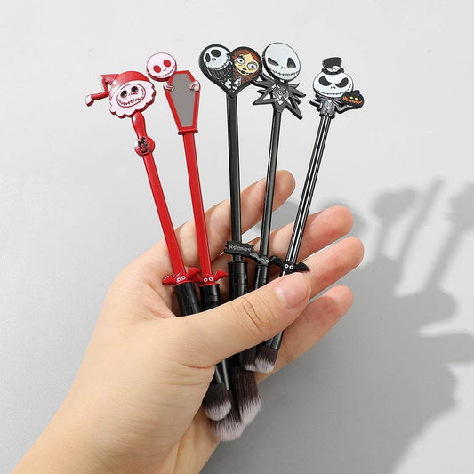 Christmas Horror Night Jack Skull Bridal Makeup Brush Metal Handle Eyeshadow Brush Halloween Gift Christmas Makeup - IntuitiveEncBoutique