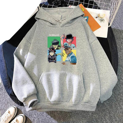 Pattern Printed Hooded Sweatshirt Unisex Long Sleeve Casual Jacket Fashion Versatile - IntuitiveEncBoutique