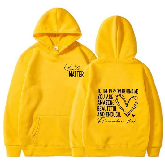 SingerLetter Print Hooded Sweatshirt Unisex Long Sleeve Casual Top Jacket - IntuitiveEncBoutique