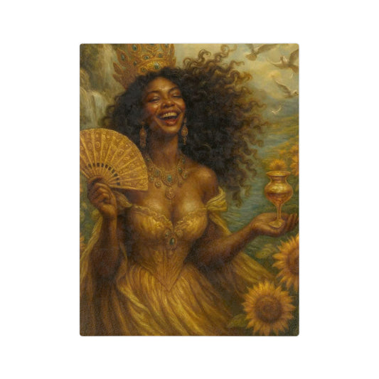 Velveteen Microfiber Blanket - Ochun  Yoruba Deity Orisha African Goddess Spiritual Vibe Throw Blanket