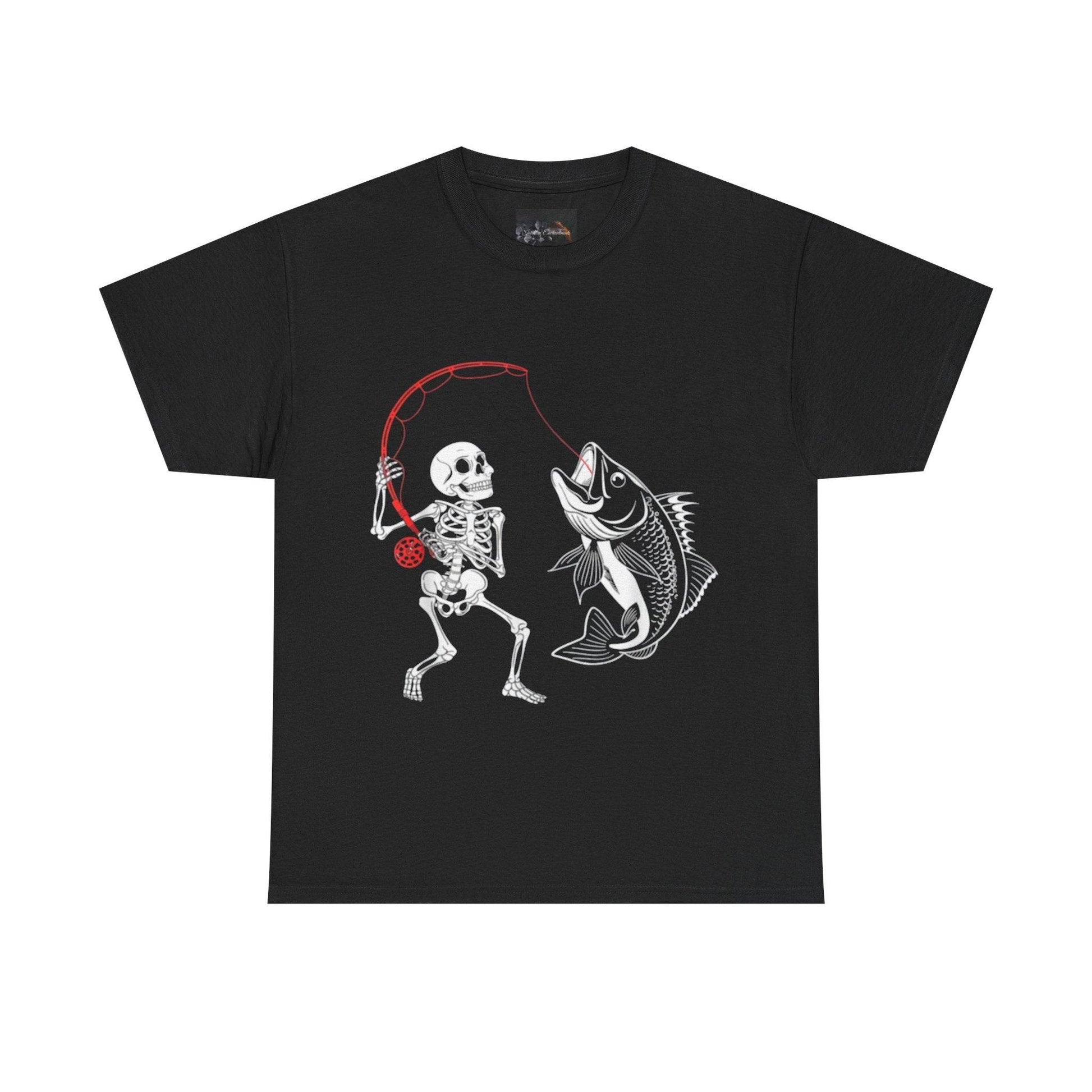 Skeleton Fishing Unisex Heavy Cotton Tee - IntuitiveEncBoutique