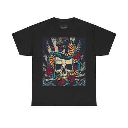 Bold Snake and Skull Graphic Tee - IntuitiveEncBoutique
