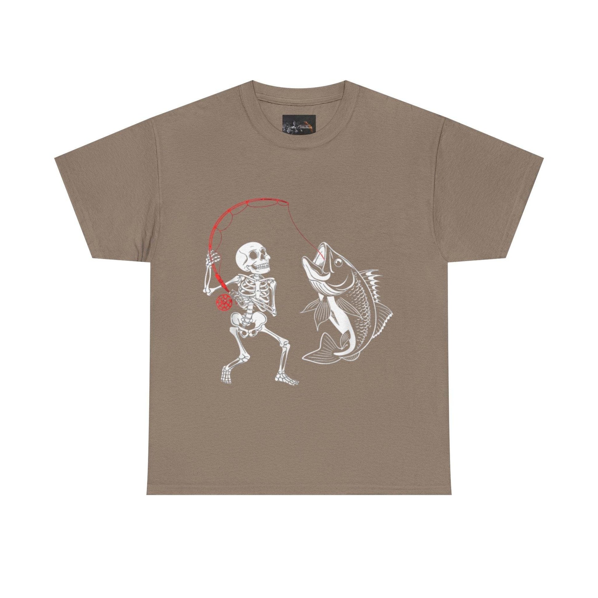 Skeleton Fishing Unisex Heavy Cotton Tee - IntuitiveEncBoutique