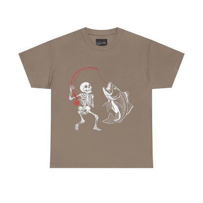 Skeleton Fishing Unisex Heavy Cotton Tee - IntuitiveEncBoutique