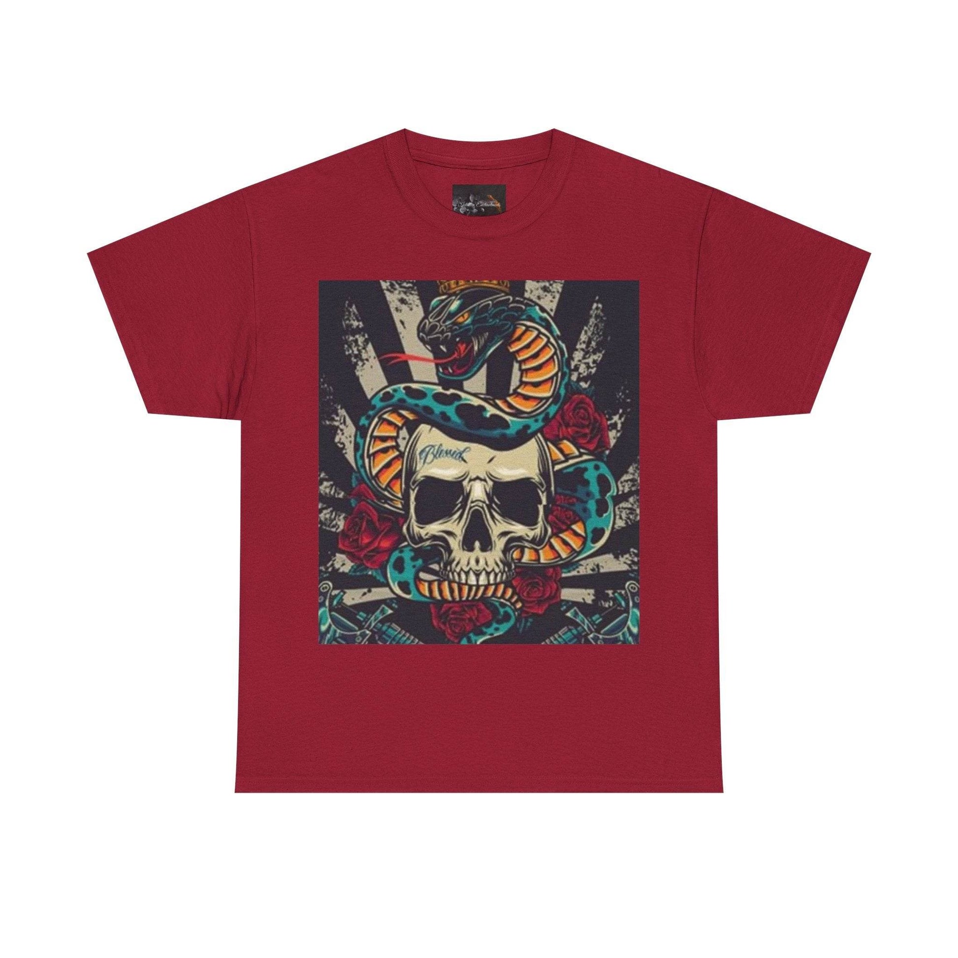 Bold Snake and Skull Graphic Tee - IntuitiveEncBoutique