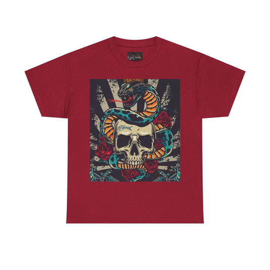 Bold Snake and Skull Graphic Tee - IntuitiveEncBoutique
