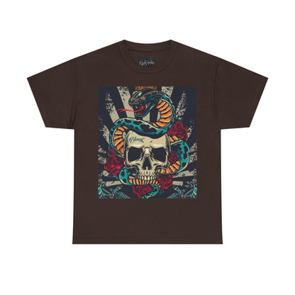 Bold Snake and Skull Graphic Tee - IntuitiveEncBoutique