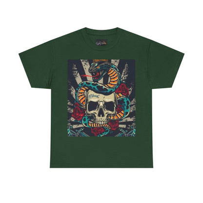 Bold Snake and Skull Graphic Tee - IntuitiveEncBoutique