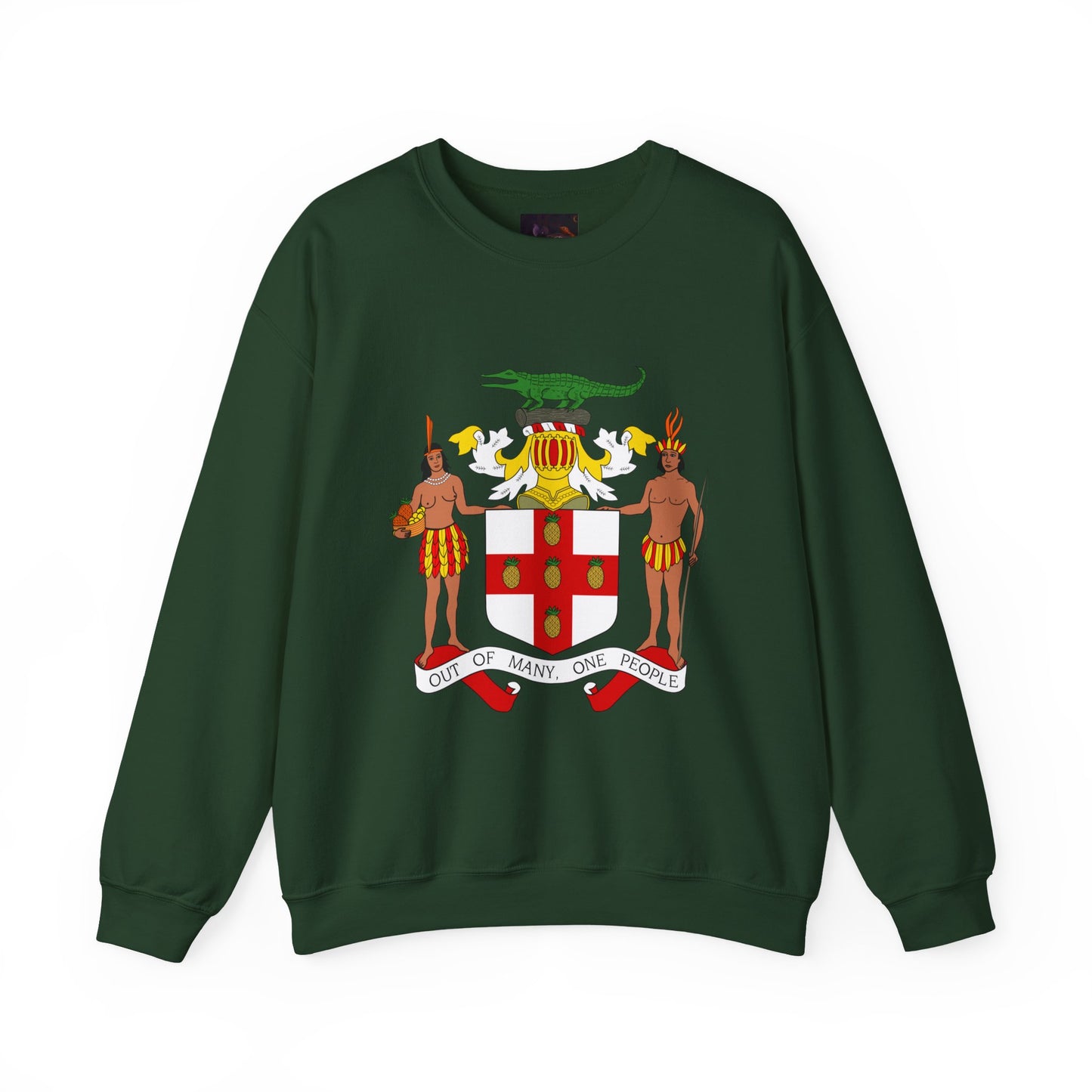 Jamaican Coat of Arms Heritage Crewneck Sweatshirt - Comfort, Unisex Apparel, Great for Celebrations, Cultural Events, Gift Idea, Everyday Wear