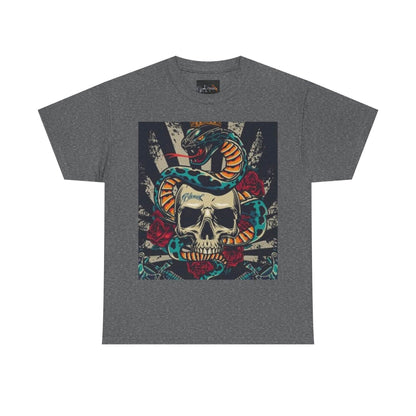 Bold Snake and Skull Graphic Tee - IntuitiveEncBoutique