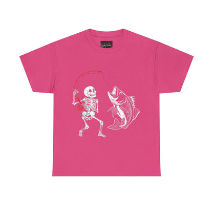 Skeleton Fishing Unisex Heavy Cotton Tee - IntuitiveEncBoutique
