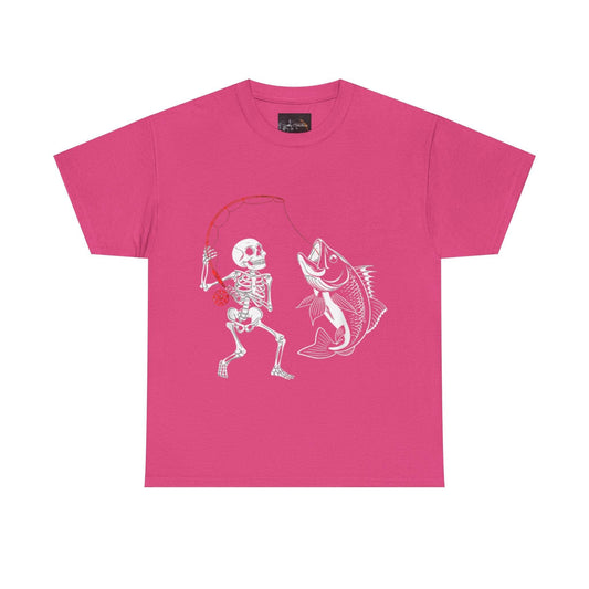 Skeleton Fishing Unisex Heavy Cotton Tee - IntuitiveEncBoutique