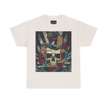 Bold Snake and Skull Graphic Tee - IntuitiveEncBoutique
