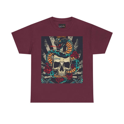 Bold Snake and Skull Graphic Tee - IntuitiveEncBoutique