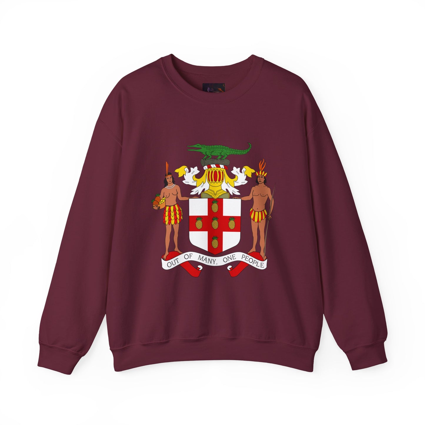 Jamaican Coat of Arms Heritage Crewneck Sweatshirt - Comfort, Unisex Apparel, Great for Celebrations, Cultural Events, Gift Idea, Everyday Wear