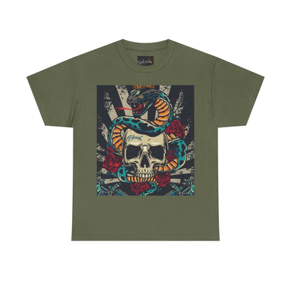 Bold Snake and Skull Graphic Tee - IntuitiveEncBoutique