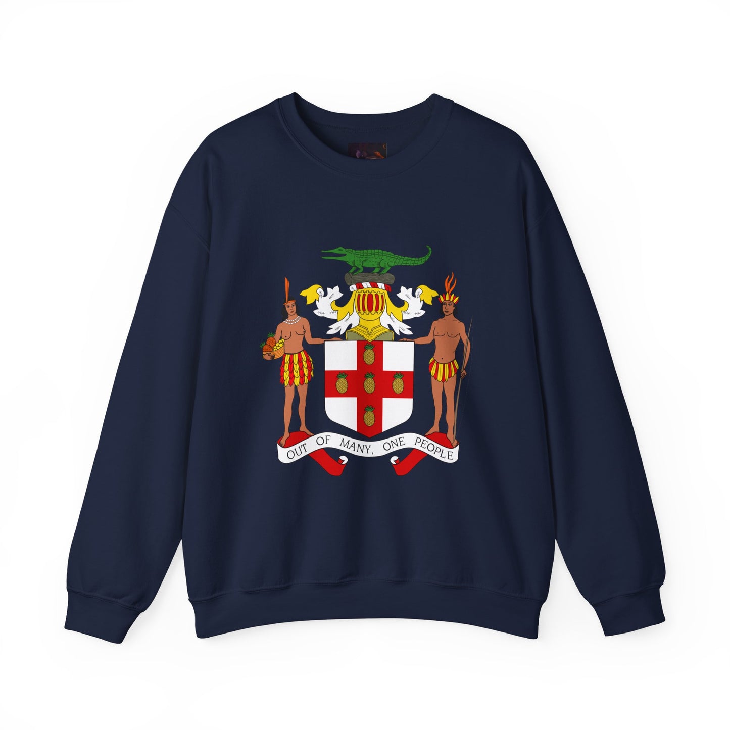 Jamaican Coat of Arms Heritage Crewneck Sweatshirt - Comfort, Unisex Apparel, Great for Celebrations, Cultural Events, Gift Idea, Everyday Wear