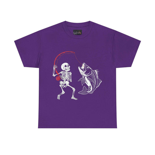 Skeleton Fishing Unisex Heavy Cotton Tee - IntuitiveEncBoutique
