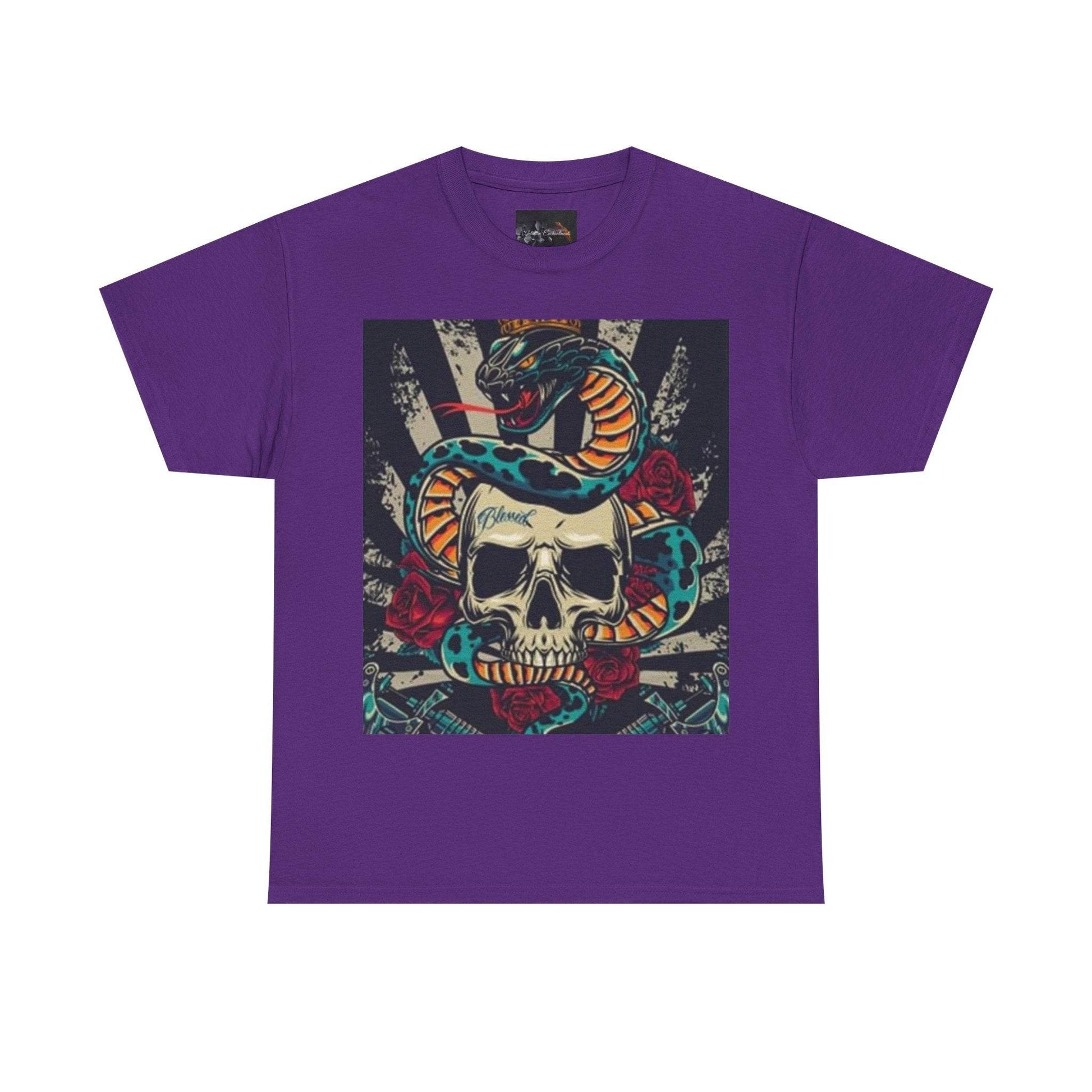 Bold Snake and Skull Graphic Tee - IntuitiveEncBoutique