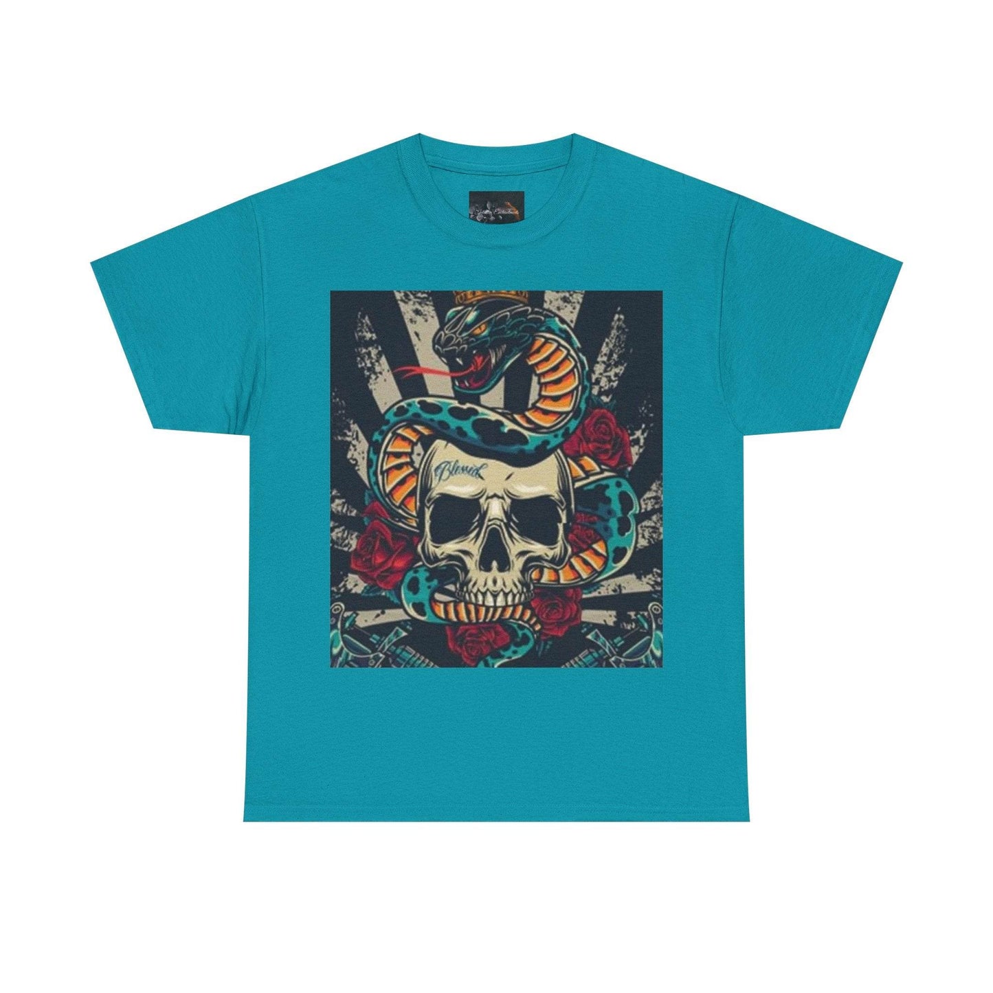 Bold Snake and Skull Graphic Tee - IntuitiveEncBoutique