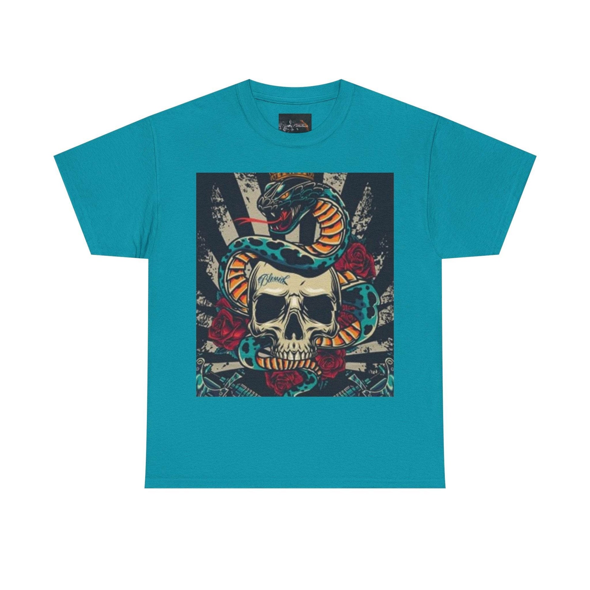 Bold Snake and Skull Graphic Tee - IntuitiveEncBoutique