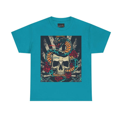 Bold Snake and Skull Graphic Tee - IntuitiveEncBoutique
