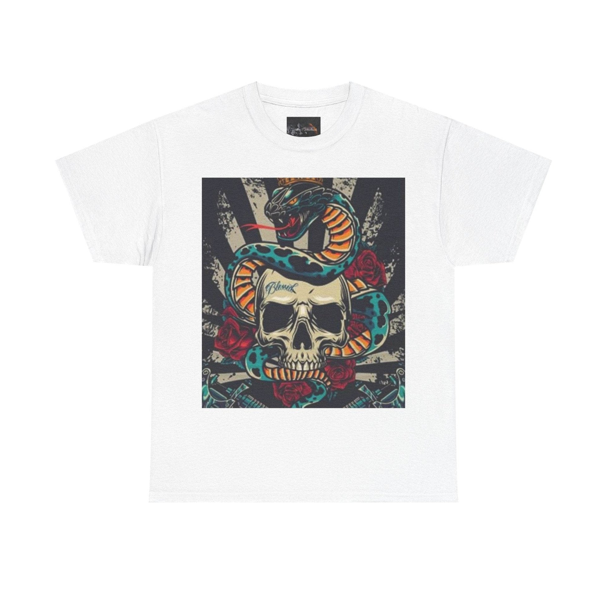 Bold Snake and Skull Graphic Tee - IntuitiveEncBoutique