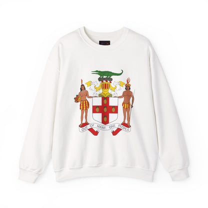 Jamaican Coat of Arms Heritage Crewneck Sweatshirt - Comfort, Unisex Apparel, Great for Celebrations, Cultural Events, Gift Idea, Everyday Wear