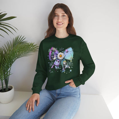 Colorful Butterfly Graphic Sweatshirt, Cozy Unisex Apparel, Fall Fashion, Gift for Nature Lovers, Artistic Crewneck - IntuitiveEncBoutique
