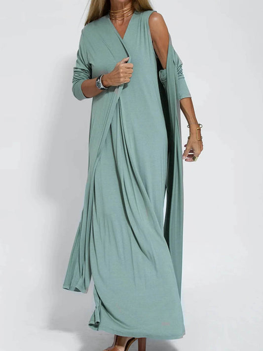 Full Size Open Front Side Slit Longline Cardigan Plus Size - IntuitiveEncBoutique