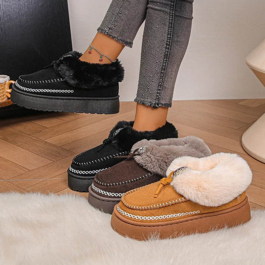 Cozy Fur-Lined Winter Platform Boots - IntuitiveEncBoutique