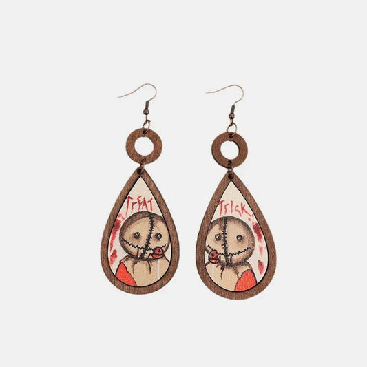 Wooden Teardrop Shape Earrings - IntuitiveEncBoutique