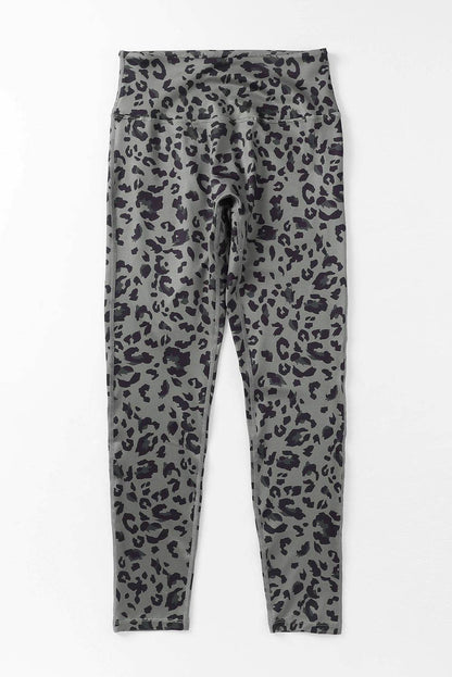 Green Classic Leopard Print Active Leggings - IntuitiveEncBoutique