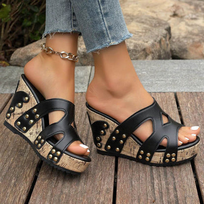 Open Toe Wedge Sandals - IntuitiveEncBoutique