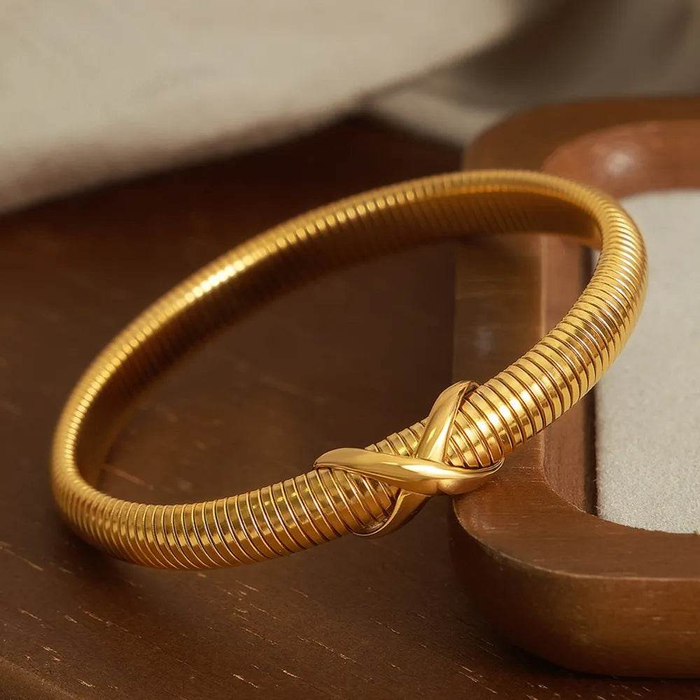 Titanium Steel Spring Shape Bracelet - IntuitiveEncBoutique