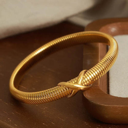 Titanium Steel Spring Shape Bracelet - IntuitiveEncBoutique