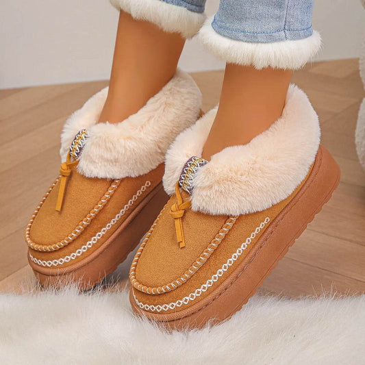 Cozy Fur-Lined Winter Platform Boots - IntuitiveEncBoutique