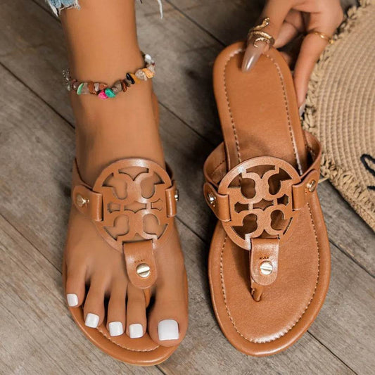 Toe Post Flats Sandals - IntuitiveEncBoutique