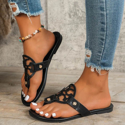 Toe Post Flats Sandals - IntuitiveEncBoutique