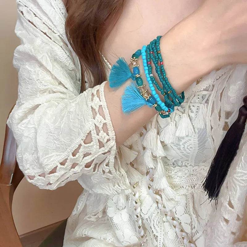 Tassel Rice Bead Bracelet - IntuitiveEncBoutique