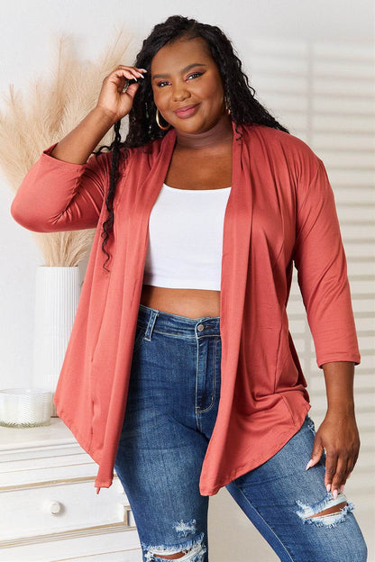 Culture Code Full Size Open Front Cardigan - IntuitiveEncBoutique