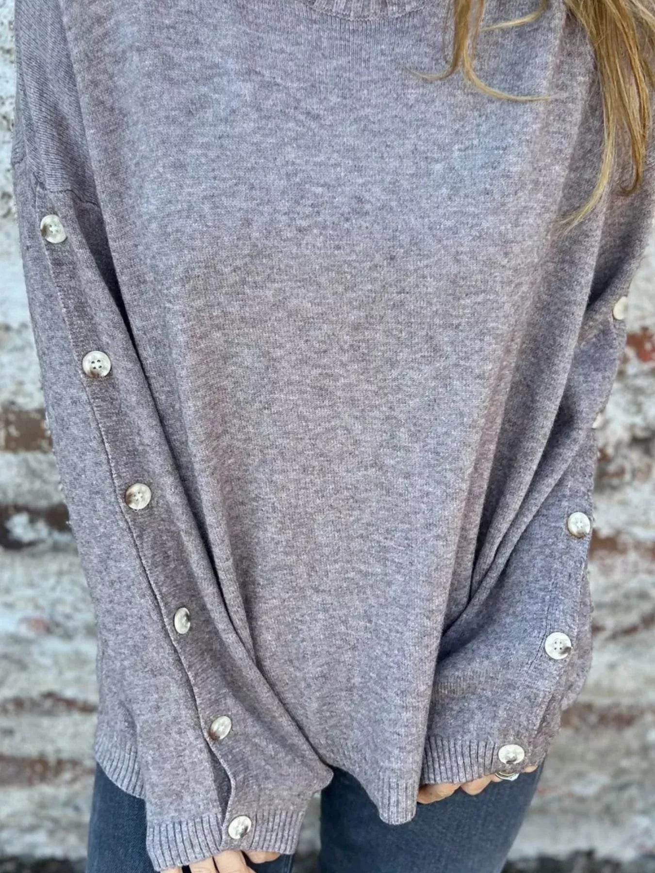 Full Size Turtleneck Long Sleeve Sweater Plus Size - IntuitiveEncBoutique
