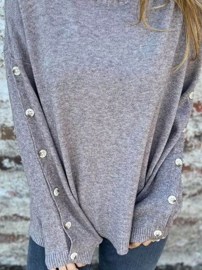 Full Size Turtleneck Long Sleeve Sweater Plus Size - IntuitiveEncBoutique