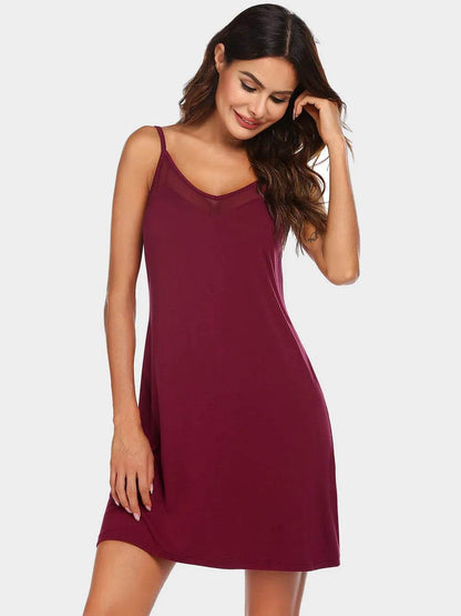 Scoop Neck Spaghetti Strap Lounge Dress - IntuitiveEncBoutique