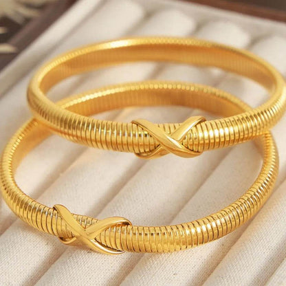 Titanium Steel Spring Shape Bracelet - IntuitiveEncBoutique