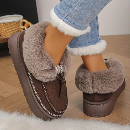 Cozy Fur-Lined Winter Platform Boots - IntuitiveEncBoutique