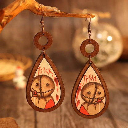 Wooden Teardrop Shape Earrings - IntuitiveEncBoutique