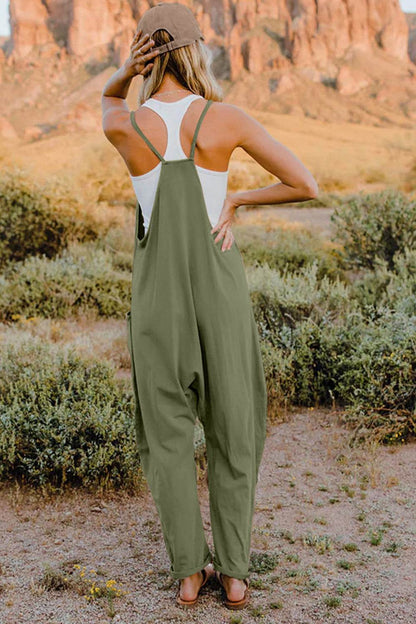 Double Take Full Size V-Neck Sleeveless Jumpsuit with Pockets - IntuitiveEncBoutique