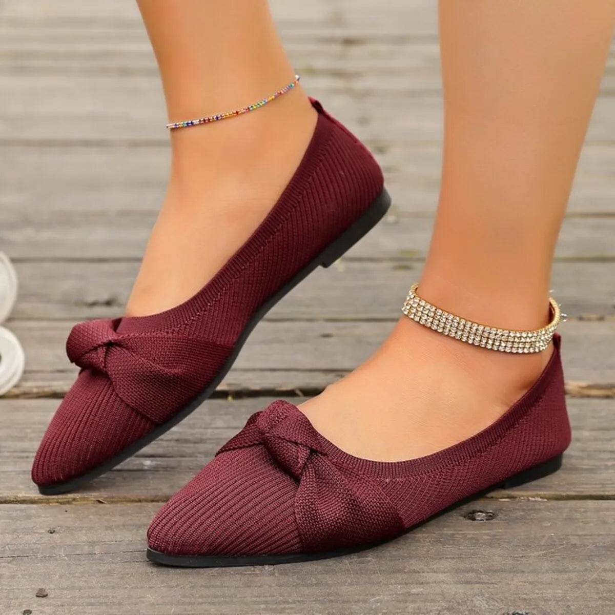 Point Toe Flats Slip-Ons - IntuitiveEncBoutique
